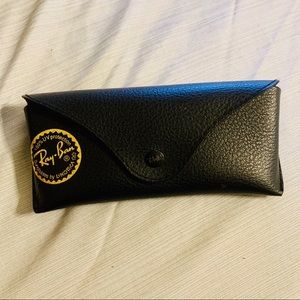Ray-Ban Black Leather Glass Case